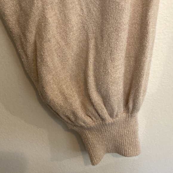 Avec Les Filles Belted Knit Romper Shorts Sweater Lounge Tan Oat Beige - Picture 8 of 10